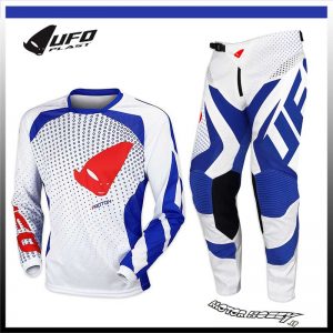 COMPLETO TUTA UFO CROSS ENDURO 2021 TRIAL MTB MAGLIA+PANTALONE HERON BLU